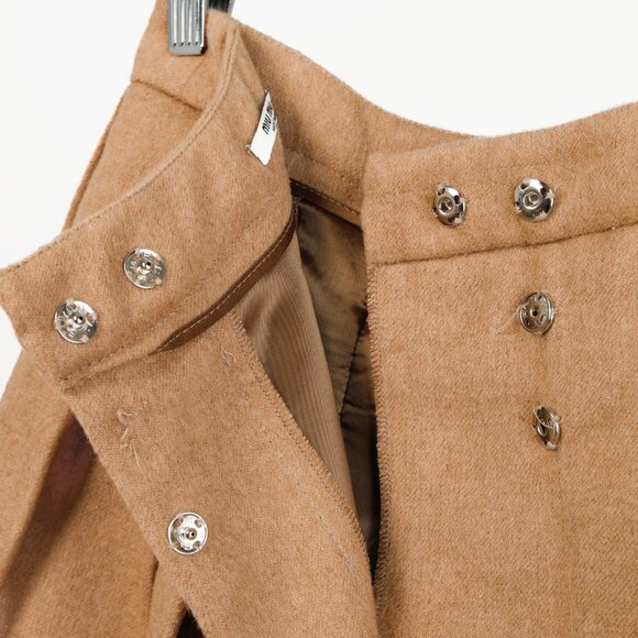 *SOLD* Miu Miu 2007 Tan Wool Pleated Skirt - Picture 8 of 10